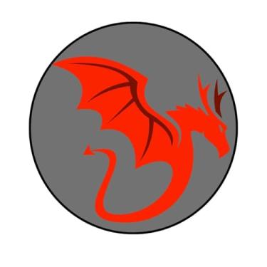 Imagem de Adesivo Infantil Redondo Personalizado, Tema Dragão, 5 cm, Vários Modelos (DG-318, BOPP, 5-CM)