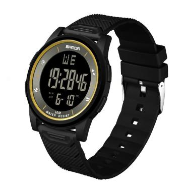 Imagem de Relógio Sanda 6107 Masculino à Prova D'água Ouro