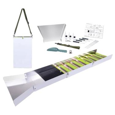 Imagem de Compact 50in Kit de Caixa de Calça de Liga de Alumínio Dobrável de 50 Polegadas para Equipamentos Portáteis de Mineração de Ouro, Tudo Com Caixa de Sluice Com Rios, Riachos,