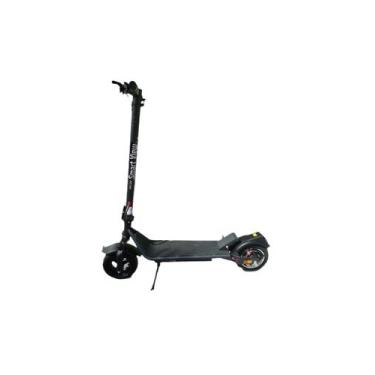 Imagem de Patinete Elétrico Dobrável Motor 500w Freio Disco Luz Led Preto trava 