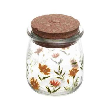 Imagem de Pote Redondo de Vidro com Tampa de Bambu Flora Lyor