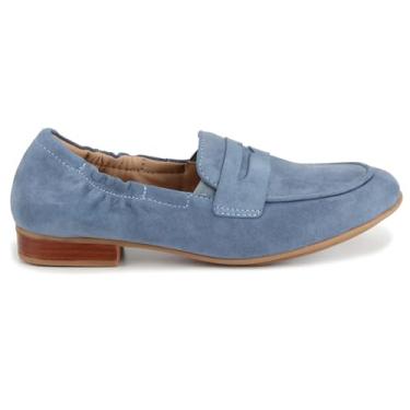 Imagem de Ros Hommerson Mocassim feminino clássico com suporte e confortável da Trish, Camurça infantil azul-claro, 8 Narrow