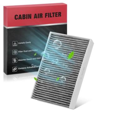 Imagem de BDFHYK CAF5840C Filtro de ar de cabine com carvão ativado compatível com Volvo S60, S60 Cross Country, S80, V60, V70, XC60, XC70, XC90, compatível com Land Rover Discovery Sport, Range Rover Evoque