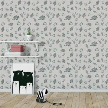 Imagem de Papel De Parede Infantil Robô Ursinho Baby