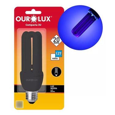 Imagem de Lâmpada Fluorescente Luz Negra 3u 20w 127v Efeito Neon - OUROLUX
