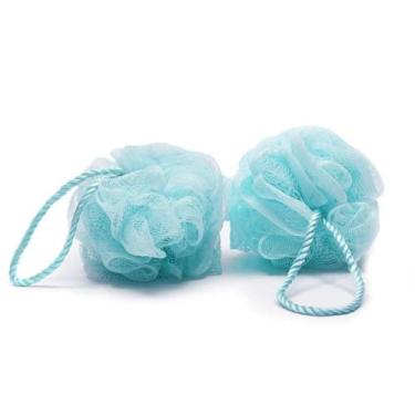 Imagem de Esponja De Banho Buettner Pote C/ 2un C/ Cordão Nylon Azul - BUETTNER 