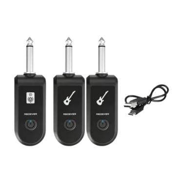 Imagem de predolo Transmissor E Receptor de Guitarra, Adaptador de Microfone Profissional XLR para Guitarra Elétrica, Instrumentos Musicais, Alto-falantes, Amplificador, Conjunto Preto B
