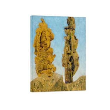 Imagem de Abstrato lona wall art pinturas famosas-Poplos-Poster e impressões para decoração casa pronta para pendurar 50x70cm20x27in Tela Embrulhada