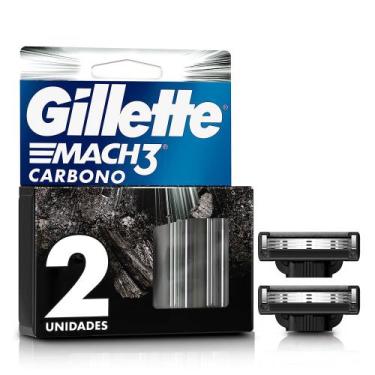Imagem de Carga Barbear Mach3 Carvão Com 2 Unidades - GILLETTE