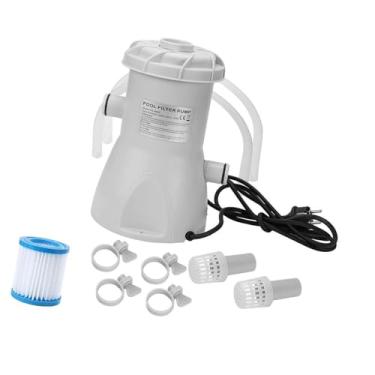 Imagem de predolo Bomba de piscina acima do solo de 530 galões e dispositivo de limpeza de filtro, cartucho de filtragem, acessórios, bomba de água elétrica de 30 W