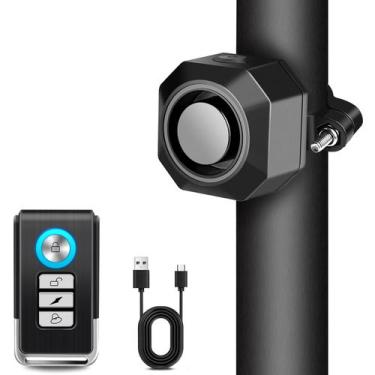 Imagem de Alarme de bicicleta Cruxer USB recarregável com controle remoto à prov