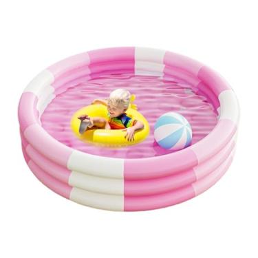 Imagem de Piscinas Para Crianças - Piscina Inflável Para Bebé | Almofada De Natação Brinquedo De Água Reforçada Para Banho Do Bebé Uso Em Interior Exterior Jardim Beira Piscina Brincar Campismo