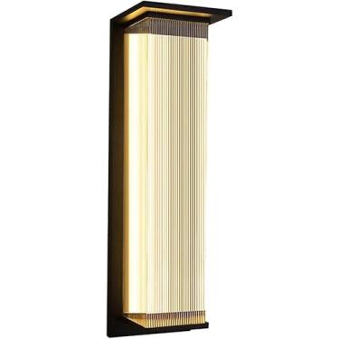 Imagem de Lâmpada De Parede Externa Led Moderna Arandelas De Parede à Prova D'água Ip65 Luz De Parede De Aço Inoxidável Abajur De Acrílico Para Varanda De Jardim De Villa, 23.6 inches