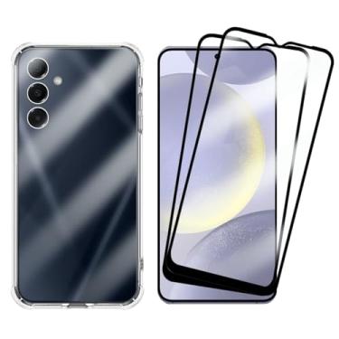 Imagem de Kit Capa Capinha Anti-Impacto Premium Transparente + 2 Películas de Vidro 3D para Samsung Galaxy S24