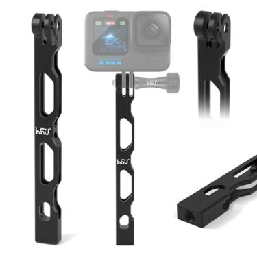 Imagem de HSU Braço de extensão de alumínio, suporte de braço de extensão para GoPro Hero 13/10.2 cm - 20 furos para GoPro Hero 13/12/11/10/9/8/7/6/5 preto, DJI Osmo Action 4/3 e mais (15,7 cm)