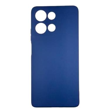 Imagem de Compativel com Moto G56 - Capa Capinha Case Silicone Macia Aveludada Forro Interno Premium Azul Marinho