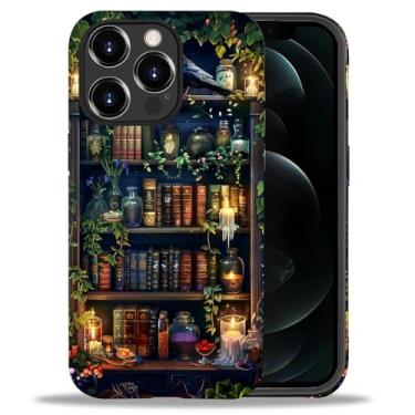 Imagem de DAIZAG Compatível com iPhone 12 iPhone 12 Pro, Book Lover Bookshelf padrão completo plástico macio TPU, capa de canto de proteção dupla para iPhone 12 iPhone 12 Pro