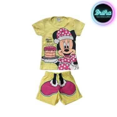 Imagem de Conjunto Pijama Brilha no Escuro Personagens Menina Infantil Minnie St