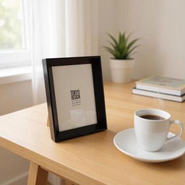 Imagem de Kit 2 Porta Retratos Basic Tokyo Design Moldura Mini 10x15cm, Preto