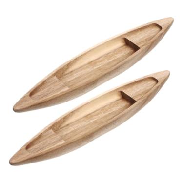 Imagem de Cabilock 2 modelos de barcos de madeira para decoração de casa, barcos náuticos rústicos para aquários de peixes, artesanato de madeira em miniatura para decoração de mesa