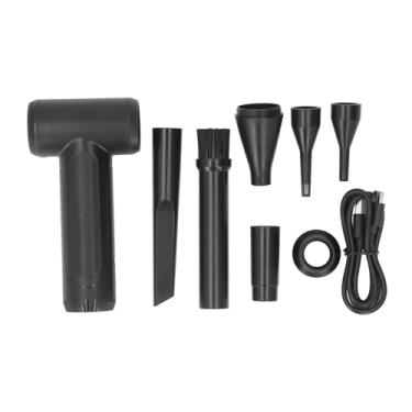 Imagem de Soprador de turbina elétrica poderosa 80000rpm de alta velocide escova de ar duster com 5 bocais e bateria embuti para limpeza industrial para casa PC material ABS