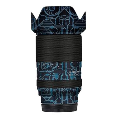 Imagem de Adesivo de lente de câmera antiarranhões para Tamron 28-300mm F4-7.1 adequado para Sony Mount Coat Wrap película protetora película protetora capa 28-300 F4-7.1 (azul circuito)