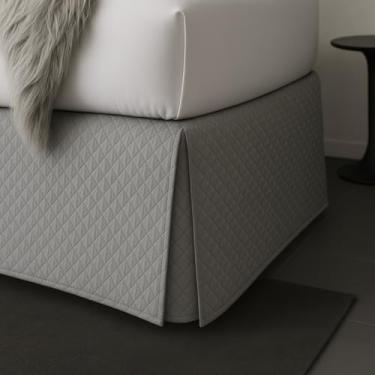 Imagem de Saia para Cama Box Matelada Lindas Vários Tamanhos(Cinza-King)