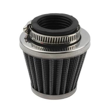 Imagem de PowerMotor Filtro de ar de motocicleta de 44 mm, limpador de filtro de entrada de ar universal para GY6 50cc-250CC Dirt Bike ATV Quad Scooter Go Kart Carburador - 44 mm metálico