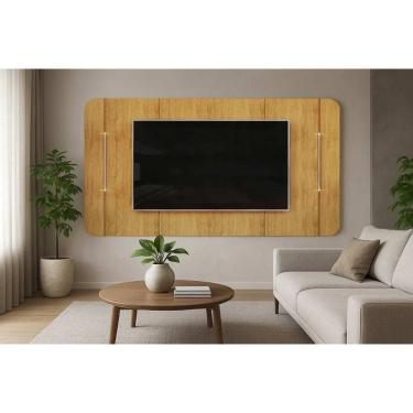 Imagem de Painel Quarto P- Tv Até 75 Pol Areta 218x132cm Cedro - Dj Móveis
