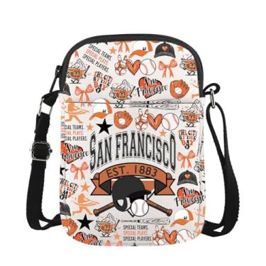 Imagem de Lywjyb Birdgot Bolsa transversal de beisebol, presente para amantes de beisebol, bola de beisebol, coach de equipe, mercadoria de agradecimento, San Cr