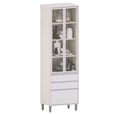 Imagem de Paneleiro Alto para Cozinha com Portas de Vidro Atenas