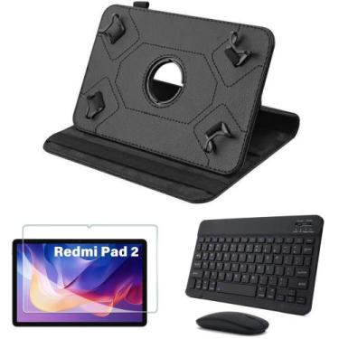 Imagem de Capa Giratória + Película de Vidro + Teclado e Mouse para Redmi Pad 2 