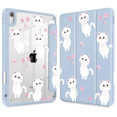 Imagem de Tuiklol Capa para iPad Air de 11 polegadas (M3 2025/M2 2024) 6ª geração/iPad Air 10,9 polegadas 2022 2020 5ª/4ª geração, porta-lápis embutido com capa à prova de choque traseira transparente despertar