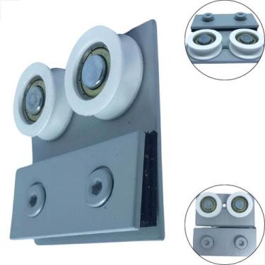 Imagem de Carrinho Roldana 1122 Dupla Stanley Porta De Vidro - Fosco - Fast Vidr