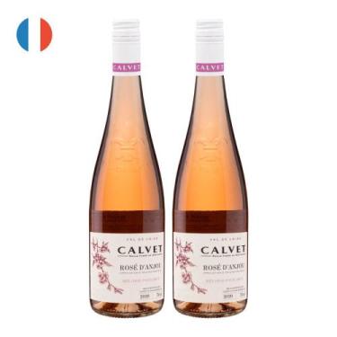 Imagem de Kit 2 Vinhos Calvet Rosé DAnjou Rosé França 750ml