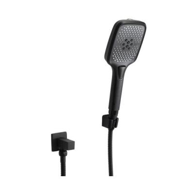 Imagem de Ducha Higiênica Preto Fosco em ABS c/ Registro 1/4 Volta - AMG Metais