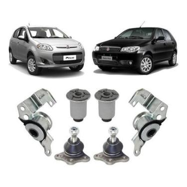 Imagem de Kit Bucha + 2 Pivô Bandeja Dianteira Palio 2009 2010 2011 12 - Qualyki