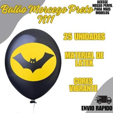 Imagem de Balão 11 Polegadas Morcego Preto Happyday Festa Decoraçao - Crgfestas