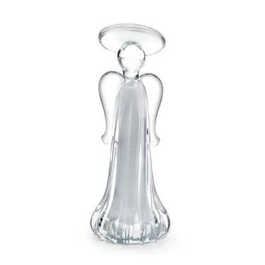 Imagem de Anjo Em Cristal Murano Cinza - São Marcos 21cm