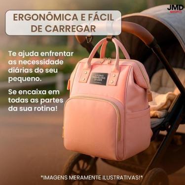 Imagem de Mochila Maternidade Térmica Impermeável Grande Com Bolso Frontal E Div