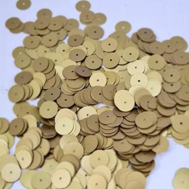 Imagem de 50 gramas Lantejoula 10mm Furo Central Ouro Fosco 22610 050 1005SA81 -
