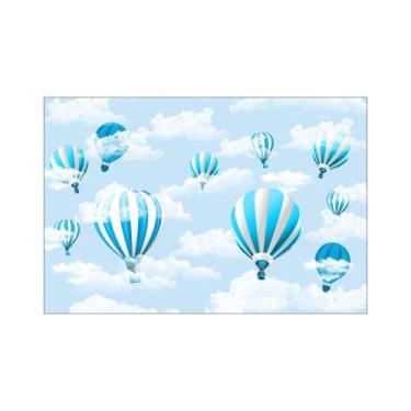 Imagem de Painel de Tecido Sublimado Balões entre Nuvens - Fabrika de Festa, 400