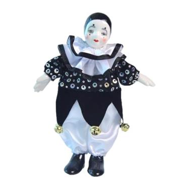 Imagem de XLWLLNJ Boneco de palhaço, estátua decorativa, escultura, enfeite de mesa para prateleira, centro de mesa, sala de estar, lareira