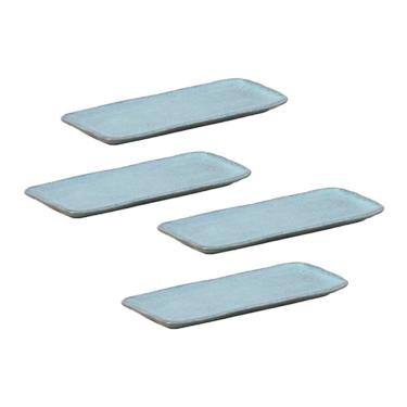 Imagem de Conjunto de Travessas Retangulares Pequenas Porto Brasil Orgânico Breeze 22x9,5cm - 4 Peças