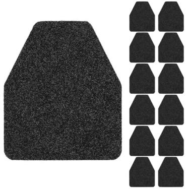 Imagem de THMINS Pacote com 12 tapetes de mictório para banheiro masculino, almofadas de borracha antiderrapantes, tapetes laváveis
