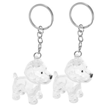 Imagem de TOYANDONA Chaveiro Com Pingente para Colecionador de Pelos de Cachorro, 2 Peças - Transparente, para Armazenamento Memorial, para Pelos de Animais de Estimação, Lembrança, Chaveiro de Pele de Animal