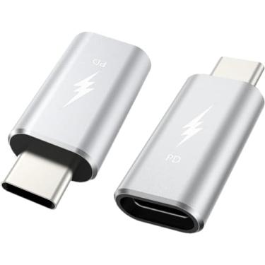 Imagem de esbeecables Pacote com 2 adaptadores Lightning fêmea para USB C macho compatível com iPhone 15/iPad/MacBook e outros dispositivos tipo C, suporta carregamento rápido PD e sincronização de dados