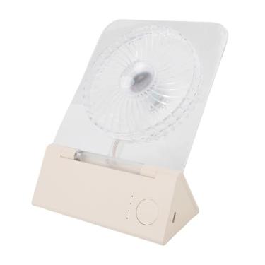 Imagem de Generic Tabela Pessoal de Ventilador, Ventilador de Mesa Dobrando o Alto Fluxo de Ar para Acampar (Bege transparente)
