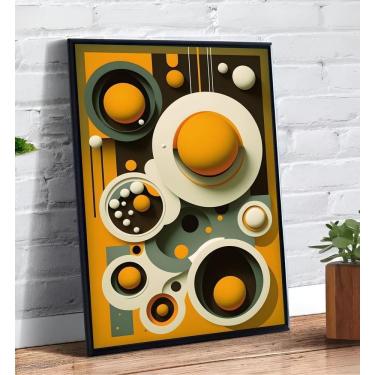Imagem de Placa/Quadro Decorativo Círculos Abstratos 40X60Cm Ps 2Mm