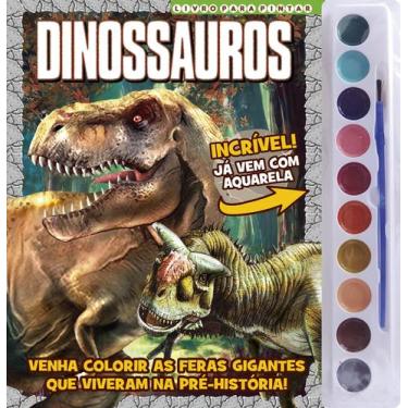Imagem de Livro - Dinossauros Livro para Pintar com Aquarela